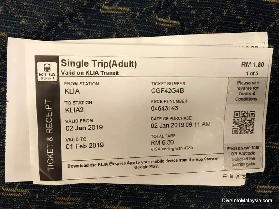 klia2 to klia express train ticket to get the train KLIA2 to KLIA