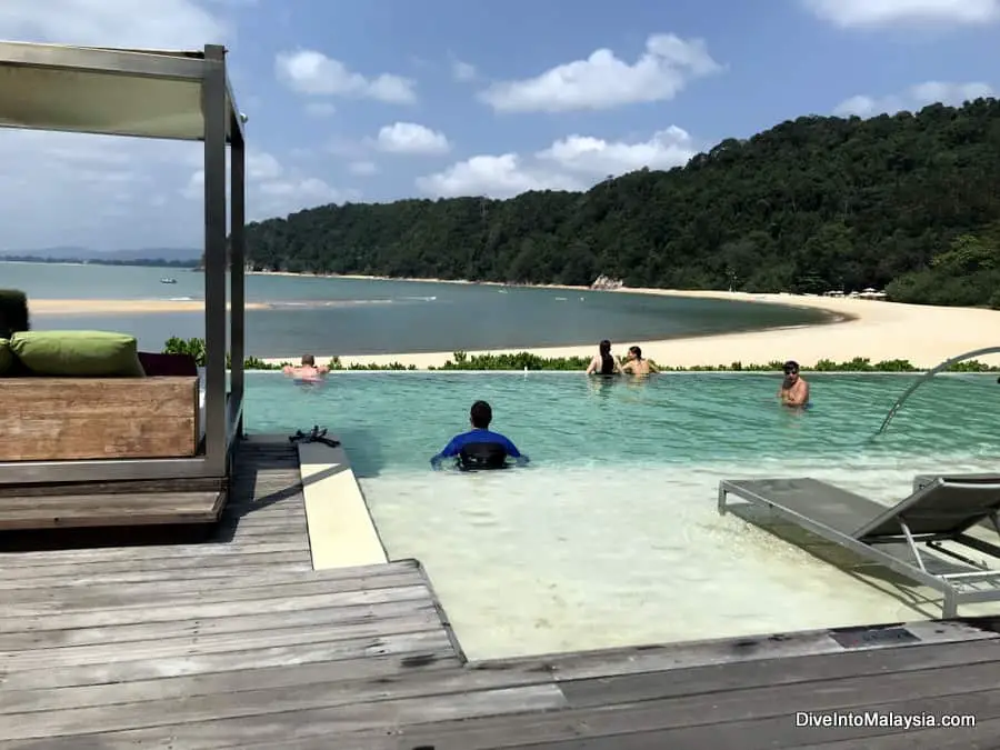 beach and pool at Club Med Cherating