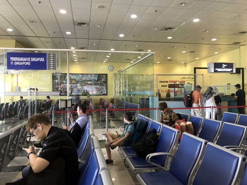 The waiting area for flights to Singapore are Kota Bharu Airport