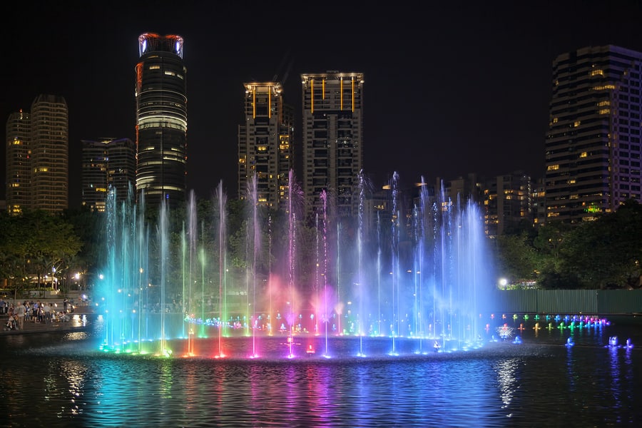 Kuala Lumpur malaysia tourist spots Symphony Fountain Lightshow