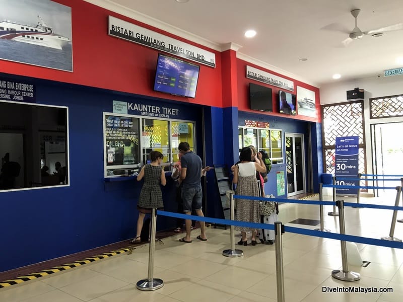 Mersing Harbour Centre Tioman ticket counters