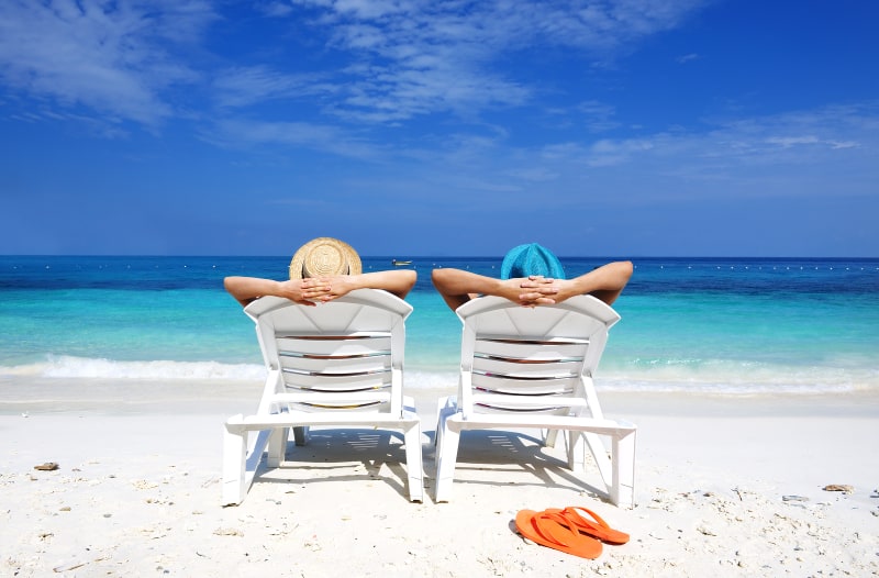 Couple on a tropical beach