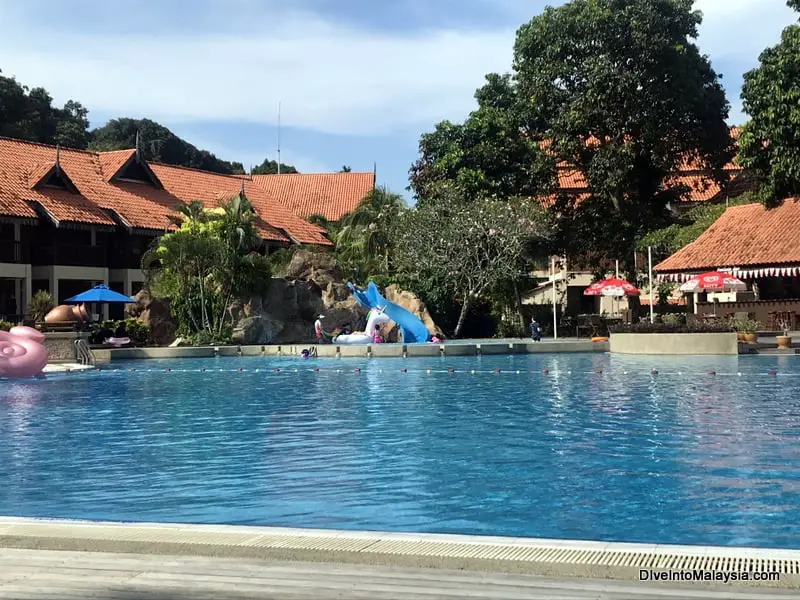 pool and water slide at Laguna Redang Resort