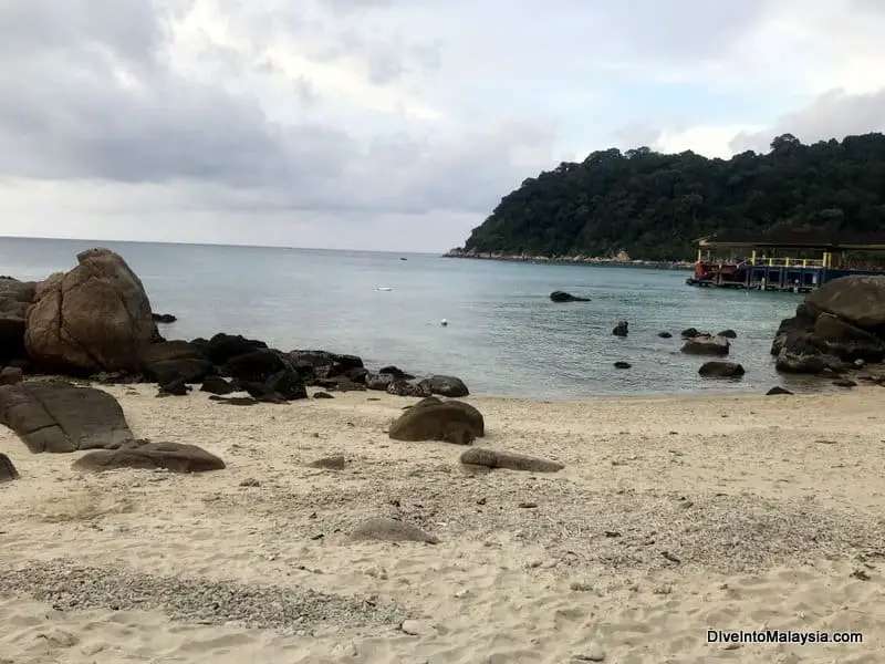 Part of the area where you can snorkel outside Coral View Resort next to the Perhentian Island Resort jetty