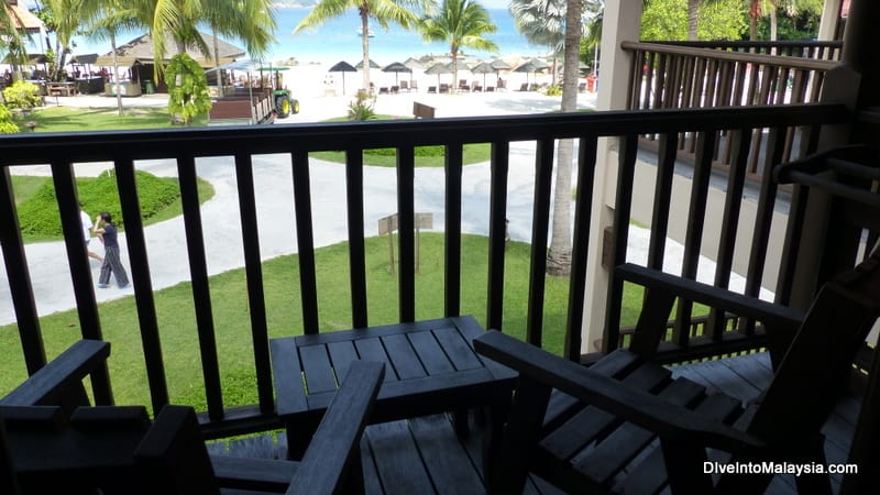 Sea view room balcony at Laguna Redang