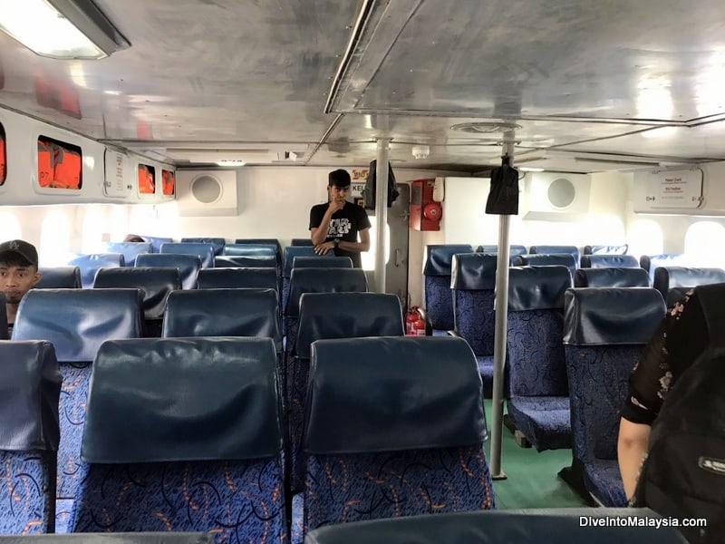 Inside the ferry to Redang