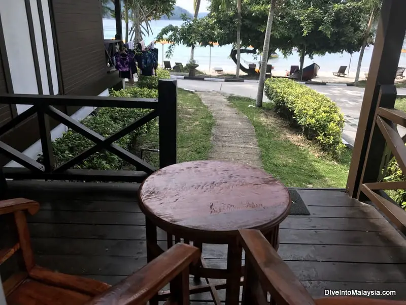 Perhentian Island Resort balcony on premier beachfront room