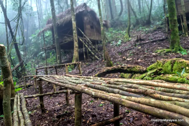 Orang Asli Malaysian aborigine village in a jungle near Cameron Highlands, Malaysia