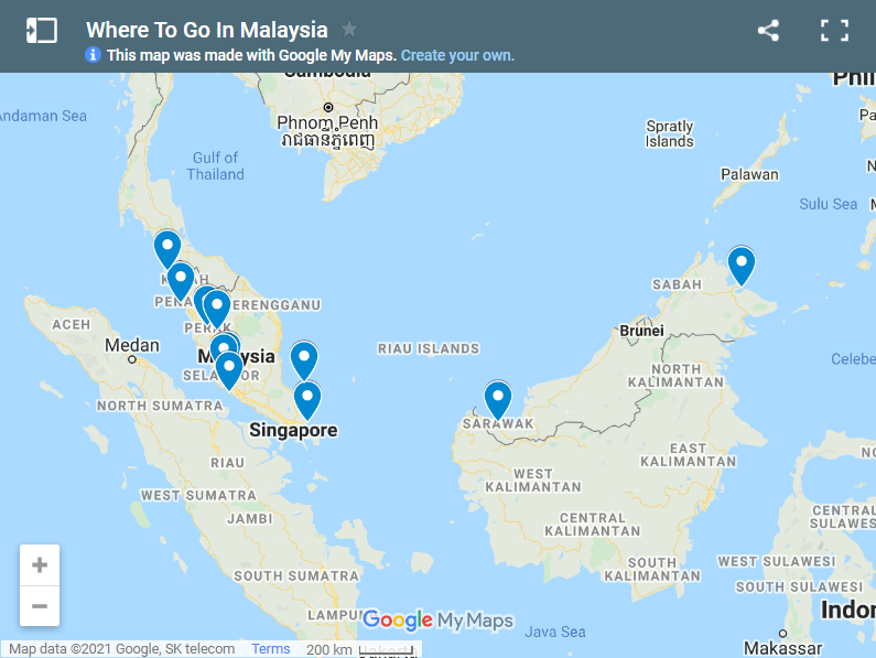 Short Getaway In Malaysia map