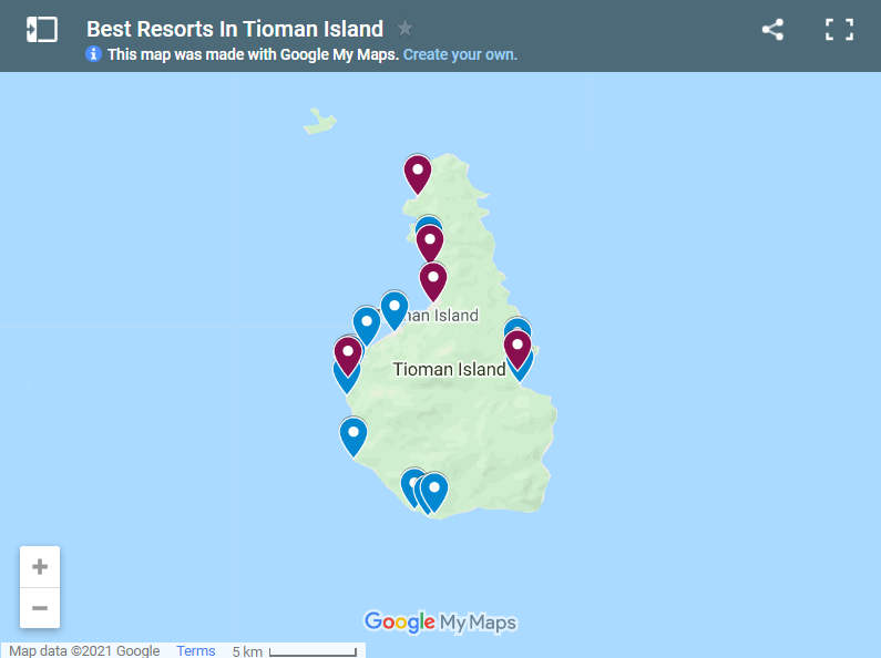 Best Resort In Tioman Island map