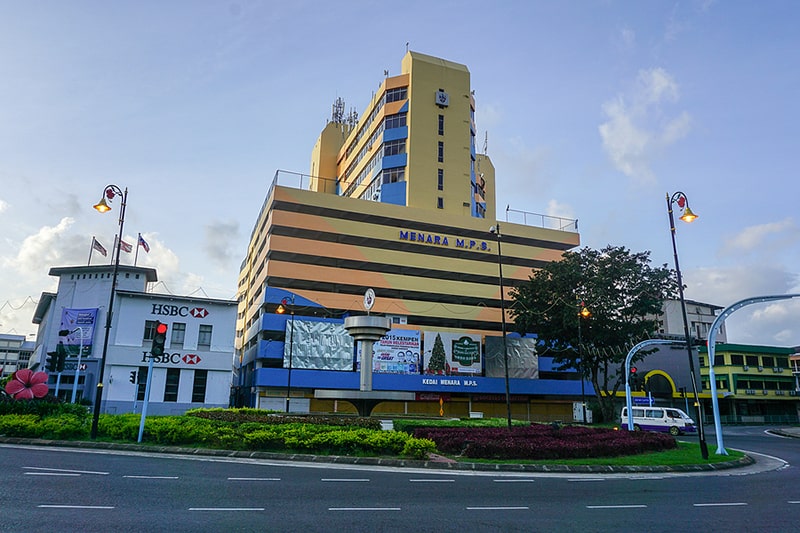 Sandakan fountain in Downtown