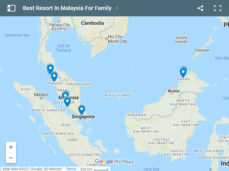 Best Resort In Malaysia For Family map