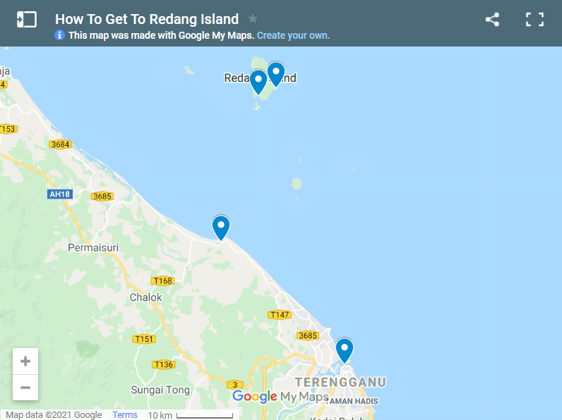 How To Get To Redang Island map