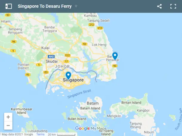 Singapore To Desaru Ferry Taking The Ferry To Desaru Malaysia Uncovered Singapore To Desaru Ferry Map 610x457