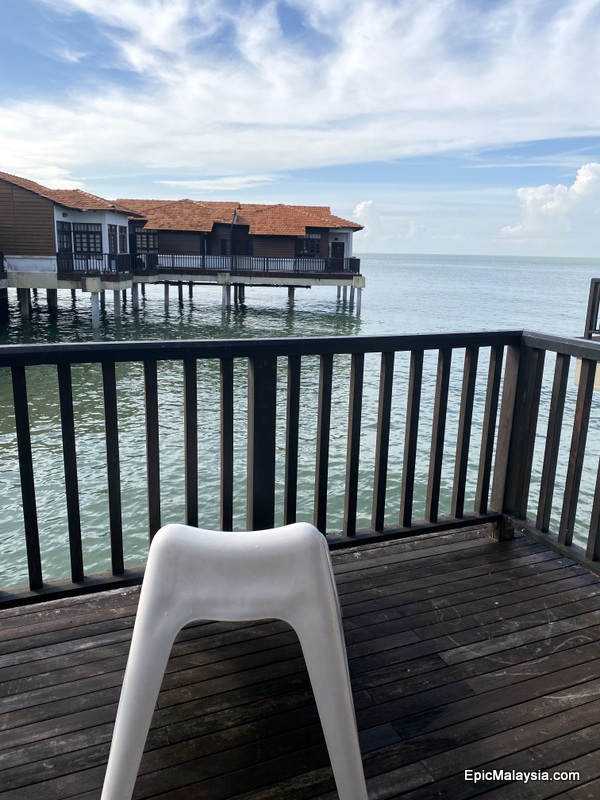 Avillion Port Dickson The balony and view from our water chalet