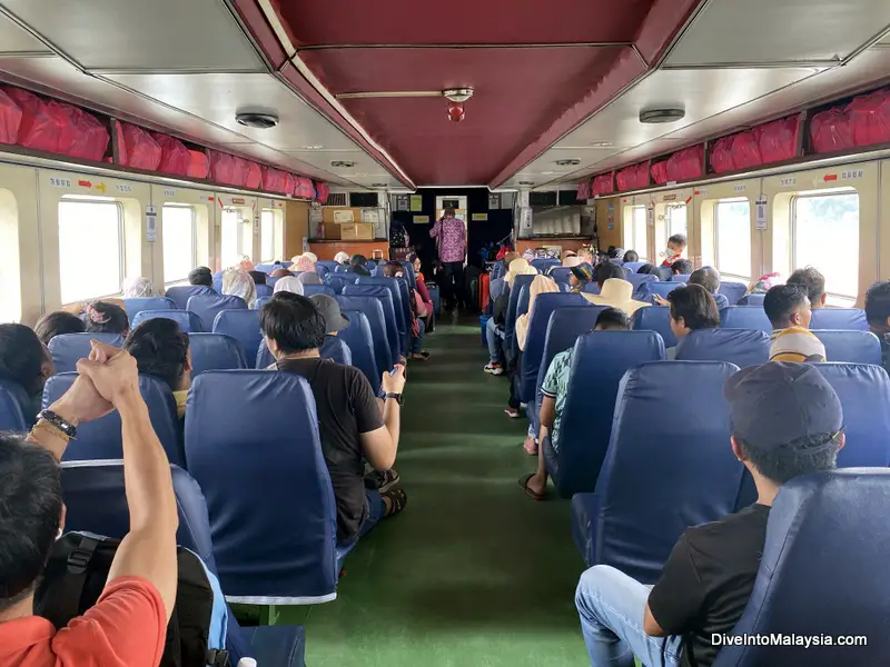 One section of the inside of the boat to pangkor