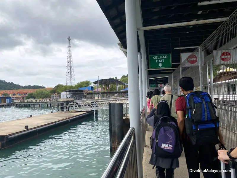 On arrival in Pangkor Town