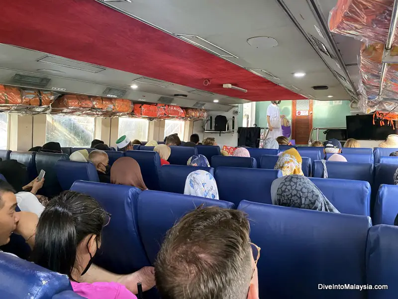 Inside the ferry between Lumut and Pangkor