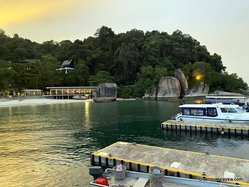 views in the evening of Pangkor Laut Resort