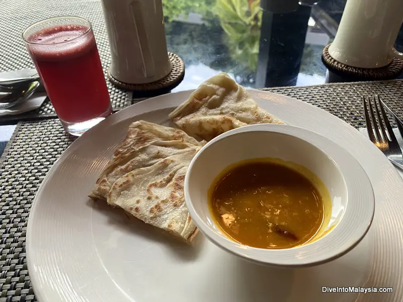 Pangkor Laut Resort Delicious roti canai at breakfast