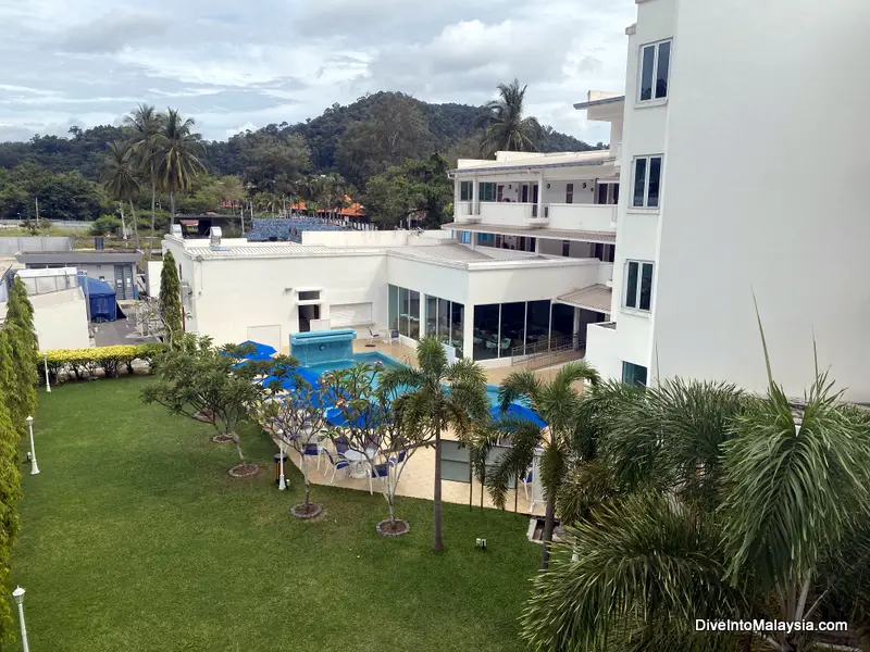 A back view of the AVI Pangkor Beach Resort