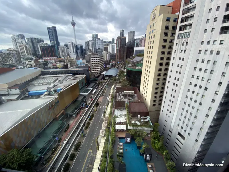 PARKROYAL Collection Kuala Lumpur Lifestyle Premier King Room My great view with the hotel pool at the bottom