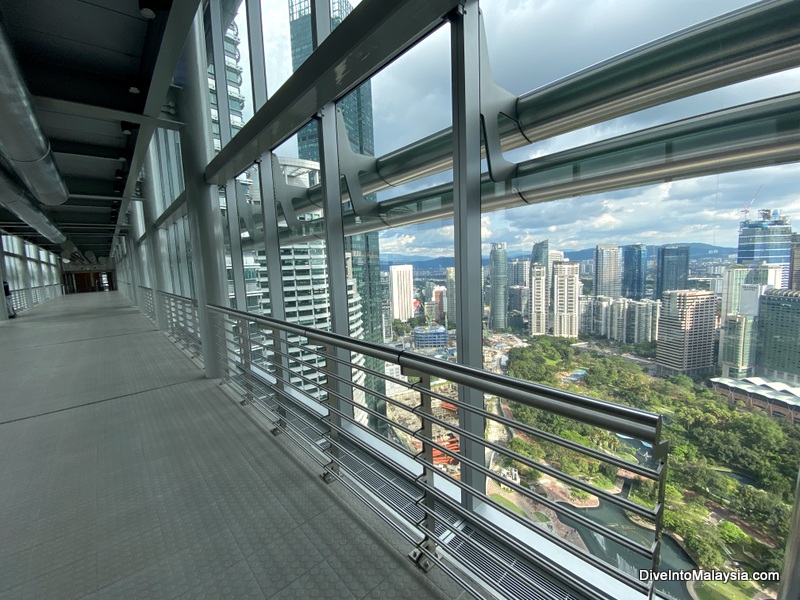 Walking the Skybridge at Petronas Twin Towers