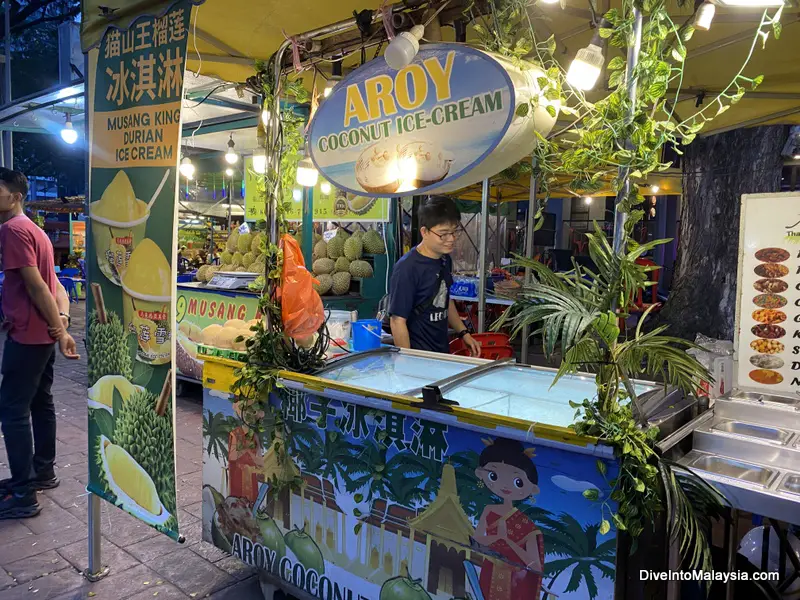 Aroy Coconut Ice Cream Jalan Alor Food Street