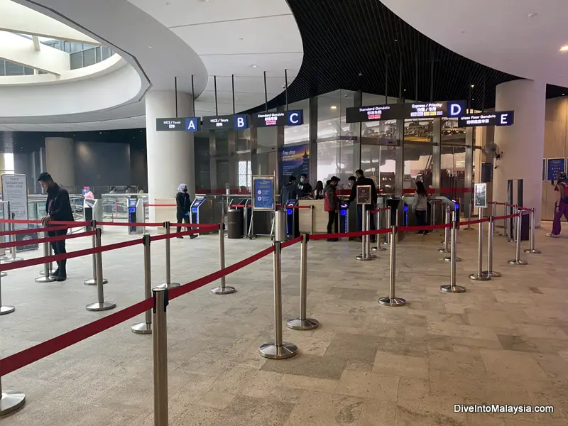 Awana SkyWay Turnstile area at SkyAvenue Station