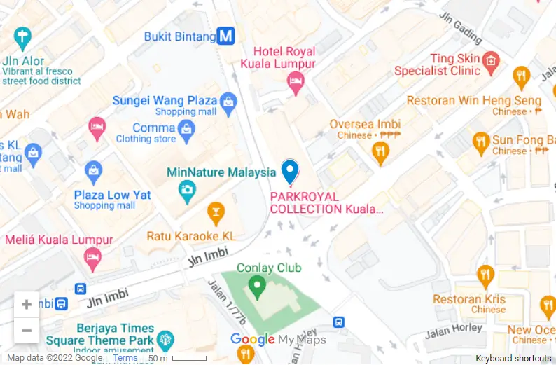 PARKROYAL KL map