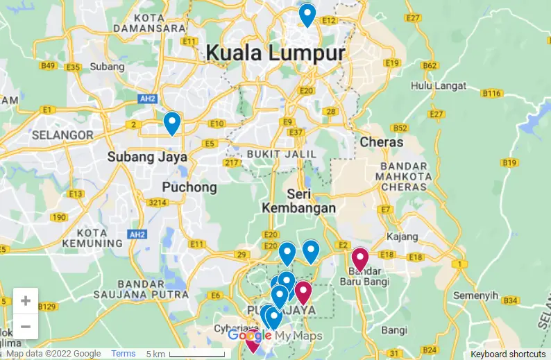 Things To Do In Putrajaya map