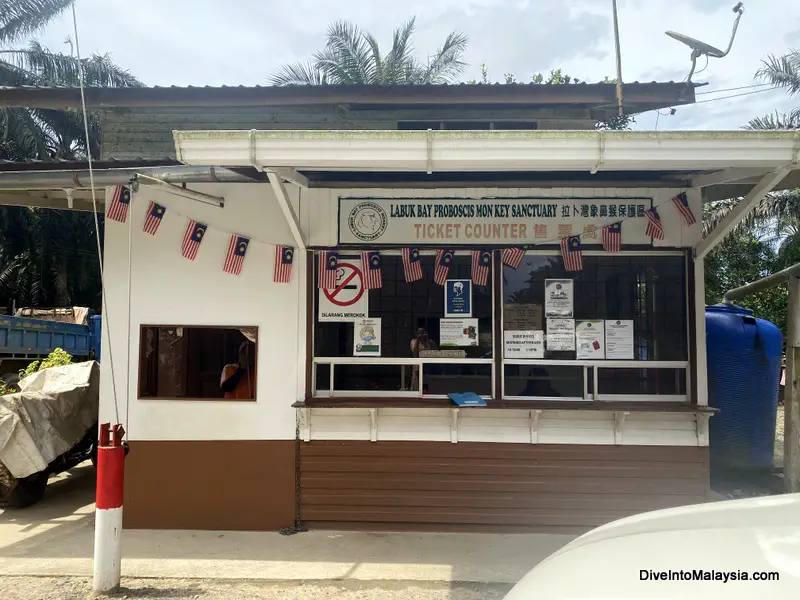 Labuk Bay Proboscis Monkey Sanctuary ticket counter