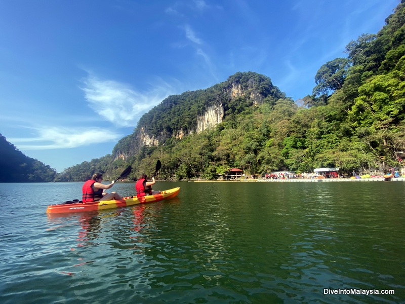 Kayaking on the lake at Pulau Dayang Bunting Langkawi