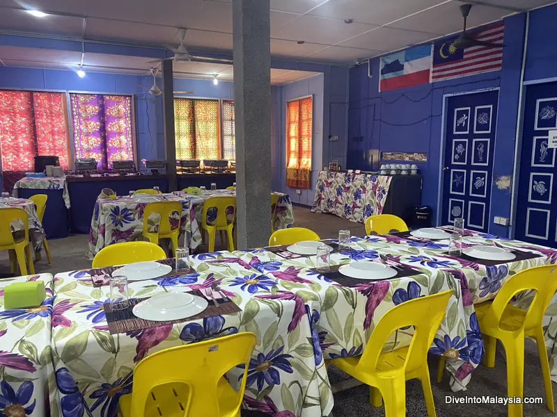 Selingan Turtle Island Dining hall