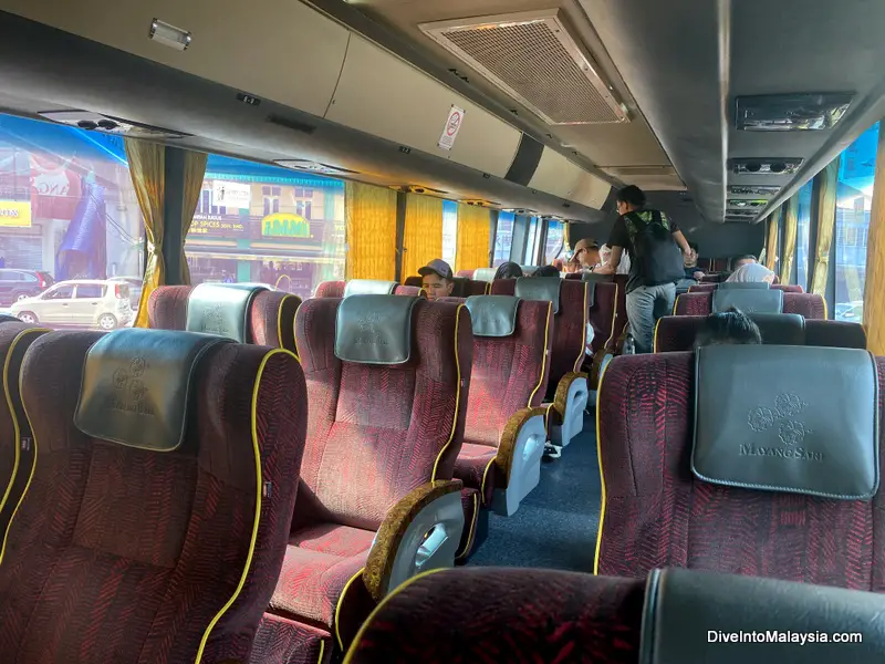 Inside Mayang Sari bus Muar