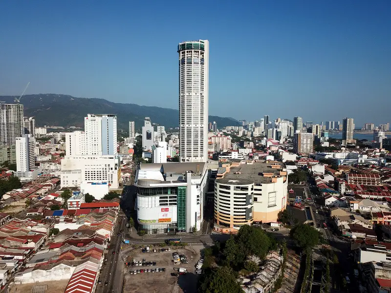 Komtar building in George Town Penang