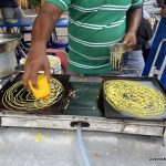 Watching roti jala being made in penang