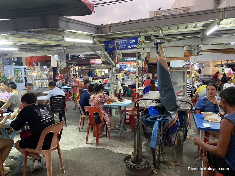 Noodle stall at Clan Jetties George Town Penang