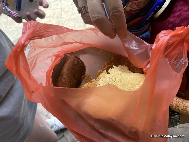 Kuala Lumpur food tour Peanut and coconut pancakes. So good!