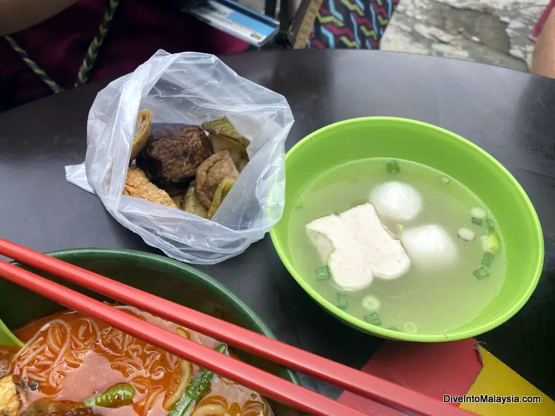 Kuala Lumpur food tour Fish balls and fried tofu