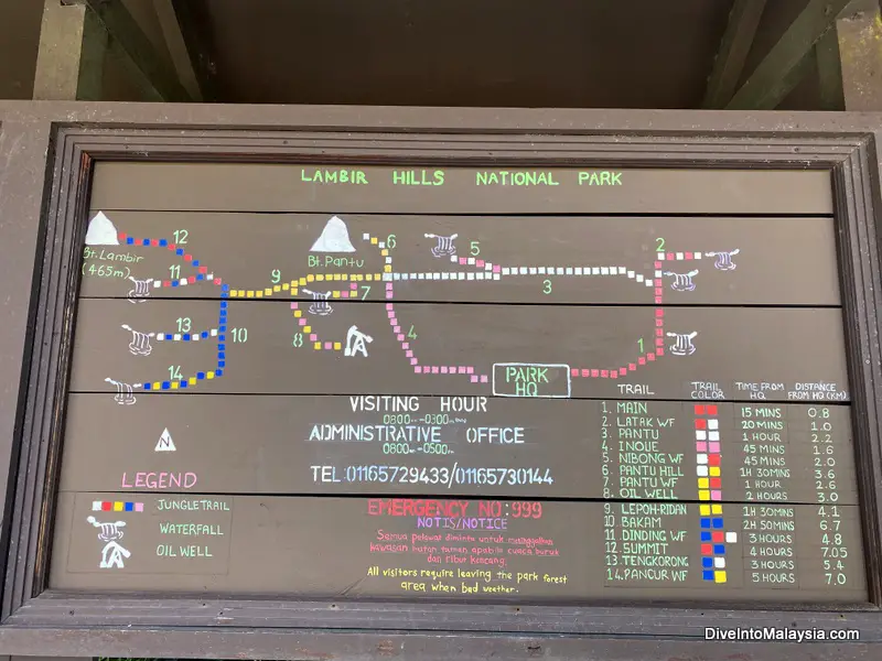 Lambir Hills National Park map