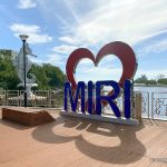 Miri's seahorse mascot at the riverfront area