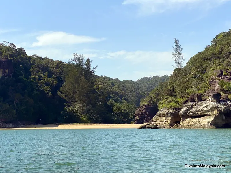 Bako National Park Telok Pandan Kecil from sea