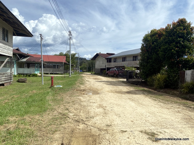 Walking through one of the tiny villages in Bario