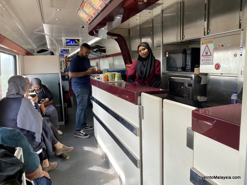 The "bistro" on board the ETS trains malaysia