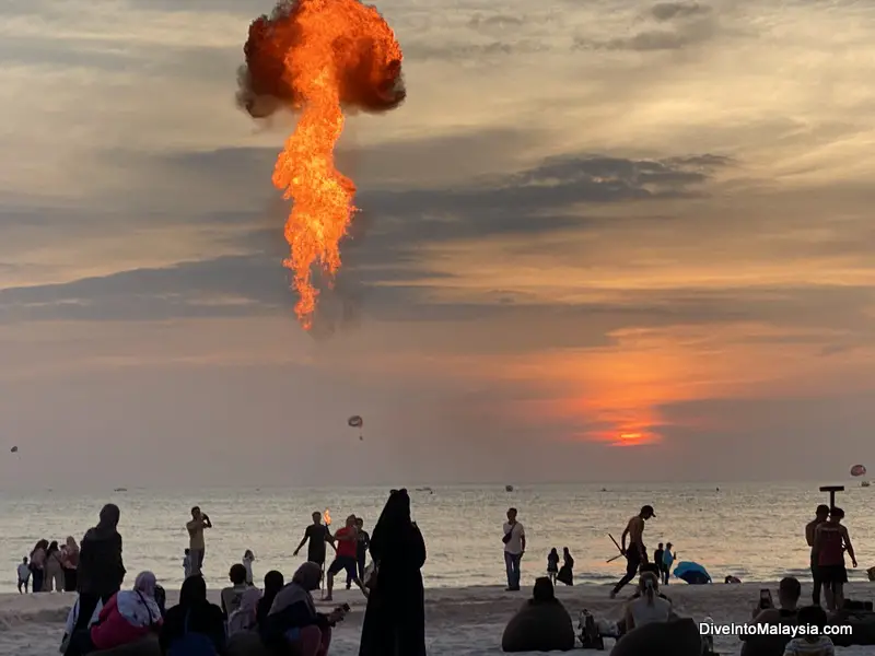 Fire show at Pantai Cenang Langkawi