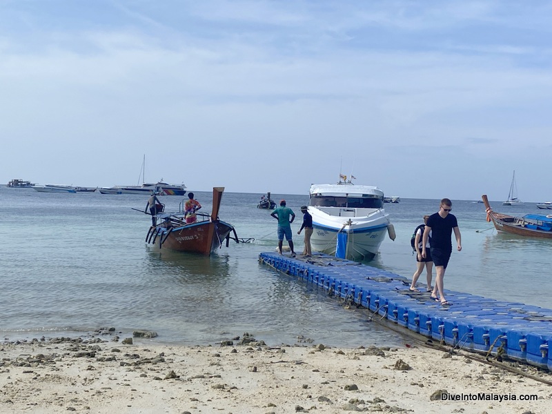 Floating jetty platform at Koh Lipe