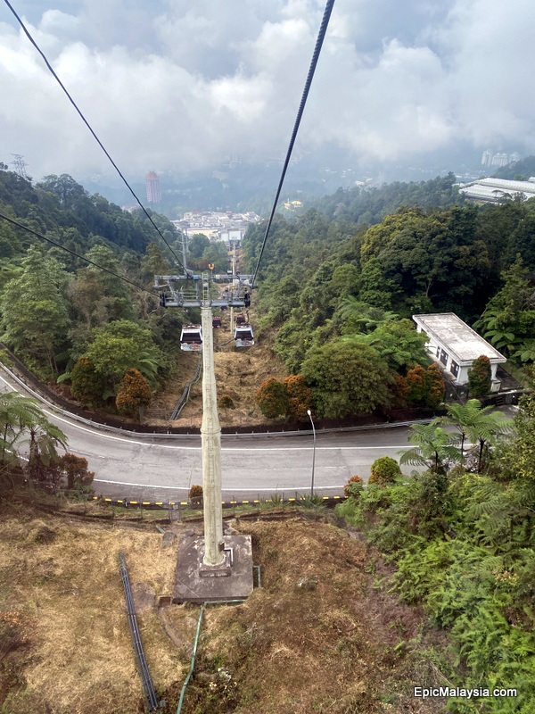 Riding up the mountain in Awana SkyWay