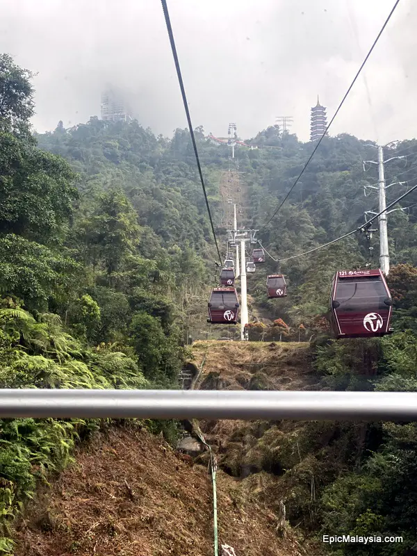 Chin Swee station and temples in the distance